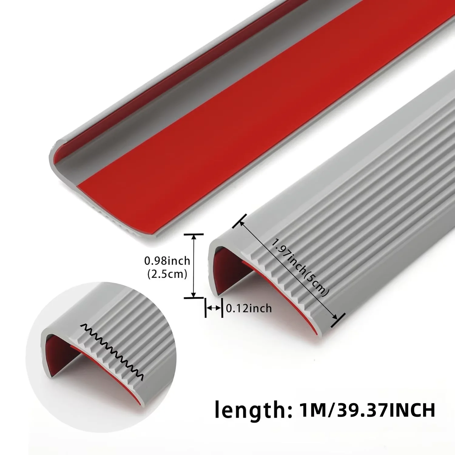 1PC 1/3meters Anti-skid Strip School Stair Steps L-type Paste Pvc Floor Outdoor Ground Self-adhesive Edge Protection Home Door W
