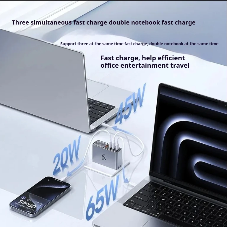 رأس شحن Nubia Red Magic 140 وات من نيتريد الغاليوم 1A3C متعدد المنافذ PD مناسب لمحطة شحن سطح المكتب الأصلية من Apple