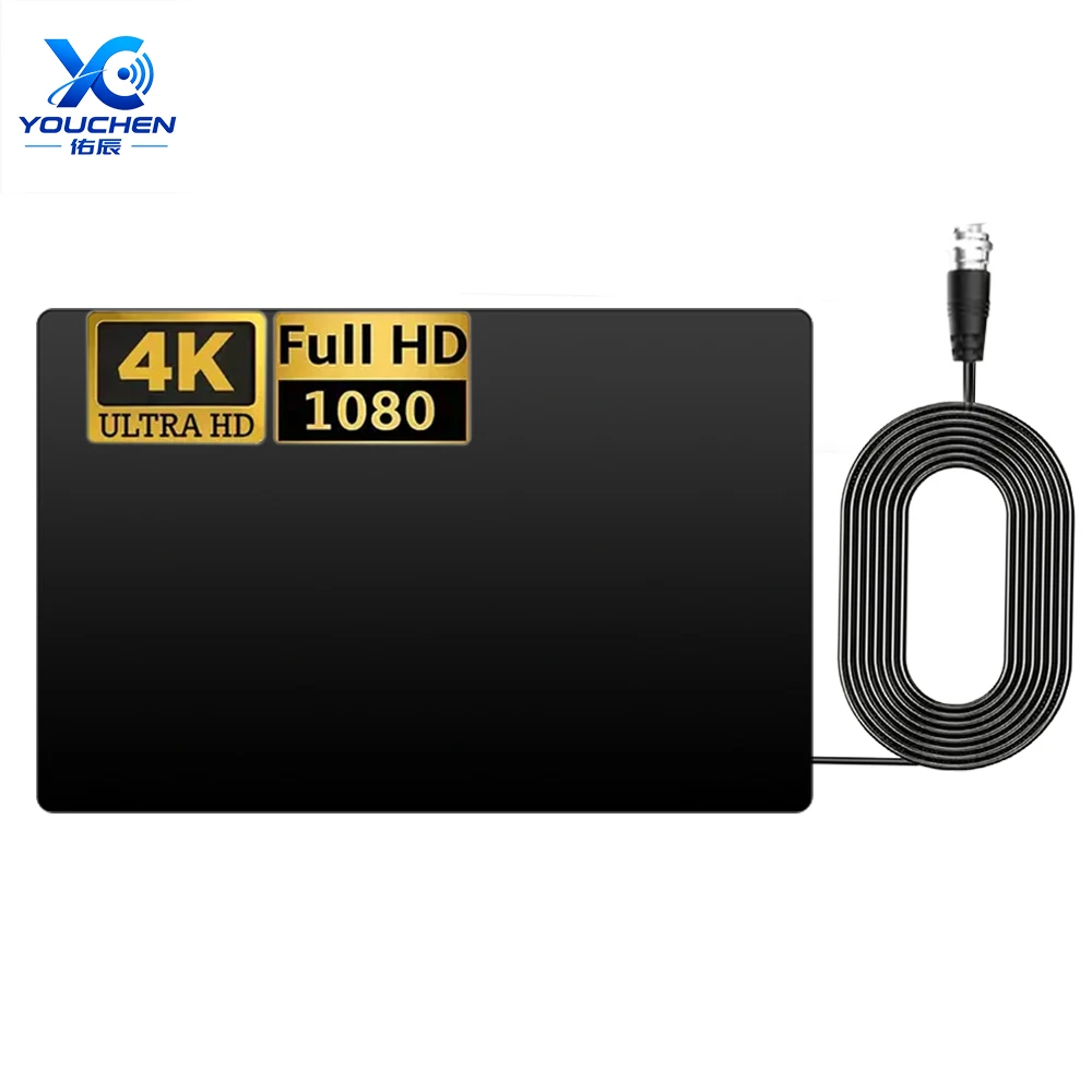High-quality 4K 1080P Support Indoor Outdoor Digital TV Antenna for Local Free Channels DVB-T HD TV Antenna with Amplifier