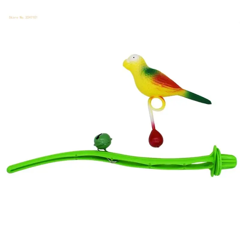 

Parrot Bird Cage Perch Training Stand with Swing Small-Bell for Small Parrots Dropship