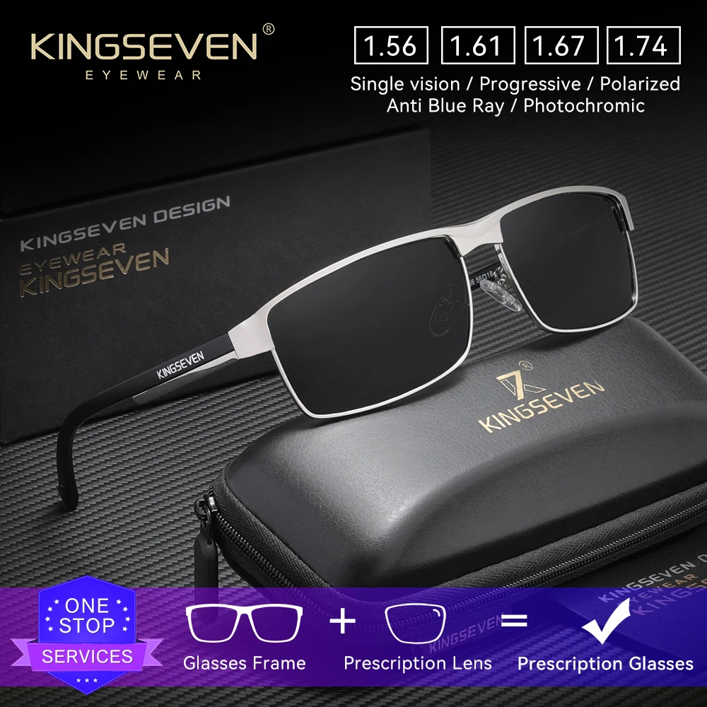 

KINGSEVEN Driving Optical Lens Sunglasses Men Women Prescription Myopia Hyperopia Progressive Glasses Trendy Outdoor Eyewear