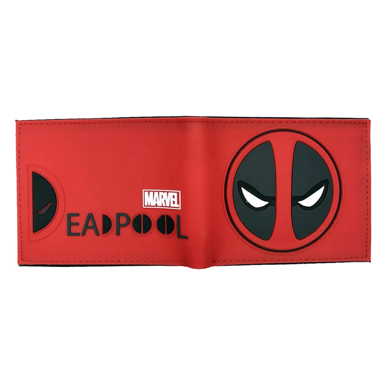 PVC Marvel Hero Deadpool Wallet Cute Design High Quality Short Purse with Coin Pocket for Young