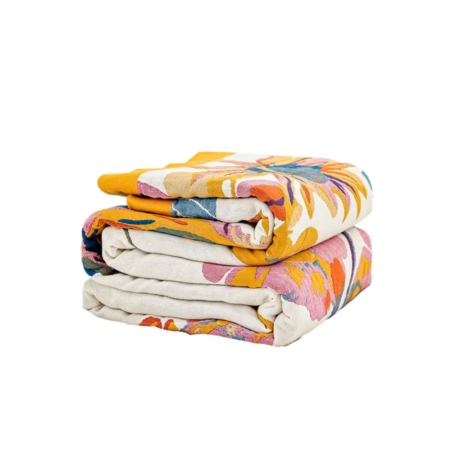 

Плед-покрывало, 100% хлопок, ультрамягкое, роскошное, в деревенском стиле, 60x80, с цветочным узором, птицами и бабочками, для декора в стиле фермерского дома, покрывало для кровати, всесезонное