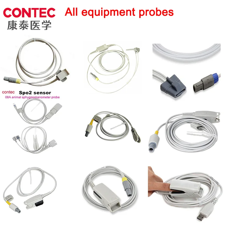 

CONTEC Patient Monito raccessory probe ECG cable/ Blood tube/ Oximeter probe/ NIBP tube SPO2 probe /IBP cable/bag/cuff/etco2