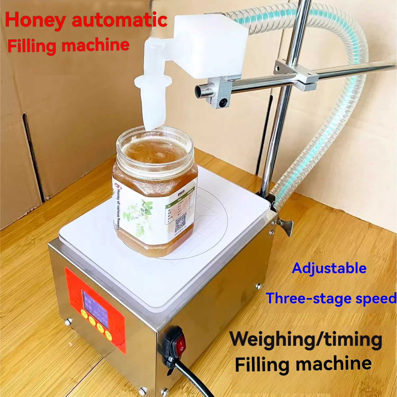 Honey Weighing And Filling Machine Automatic Gear Honey Pump Weighing Type Viscous Liquid Paste Filler Machine