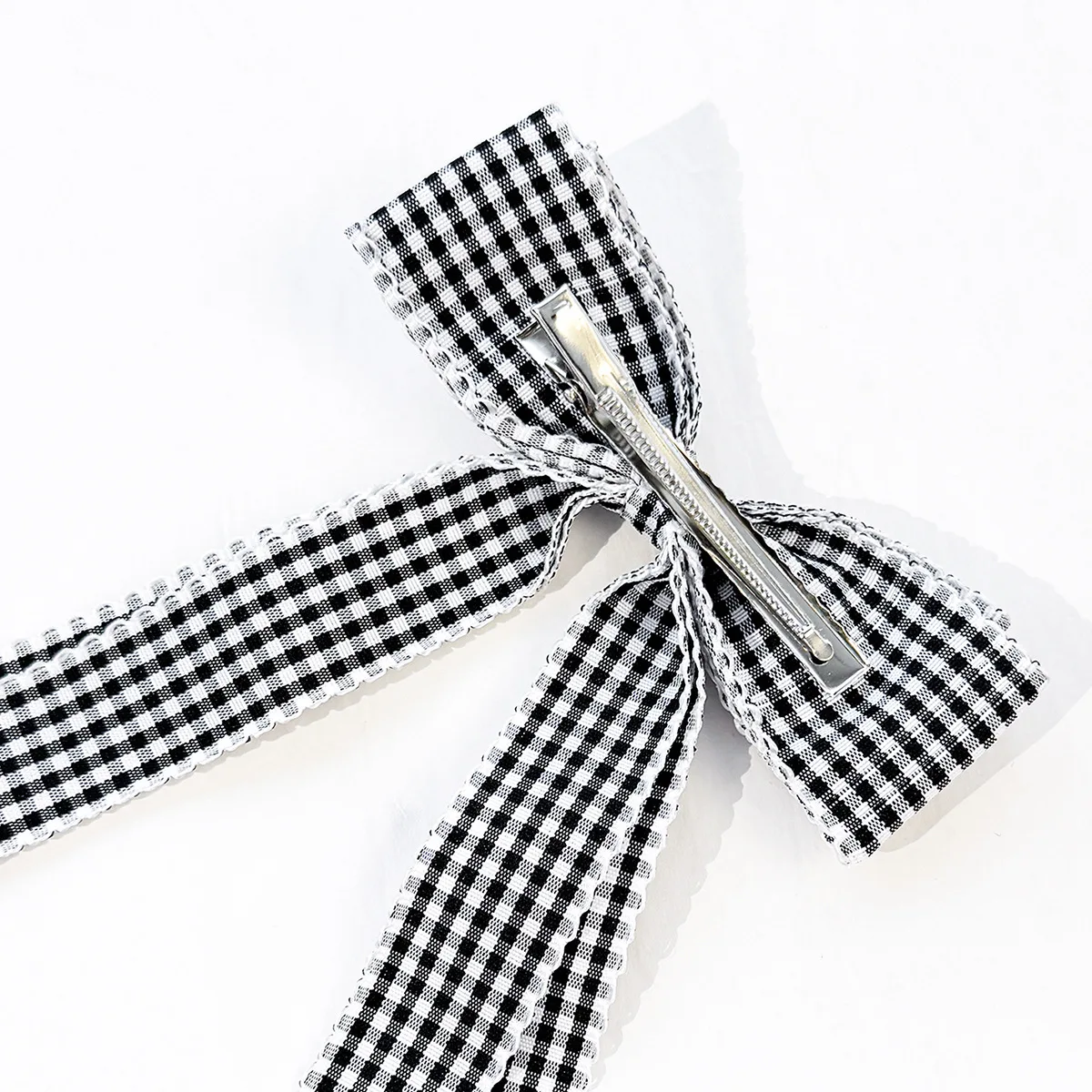 30PC Tartan Plaid Bow Hair Clips with Long Tassel College Style Hairgrips Lace Frills Hairpins for Women And Girls Headwear Bulk