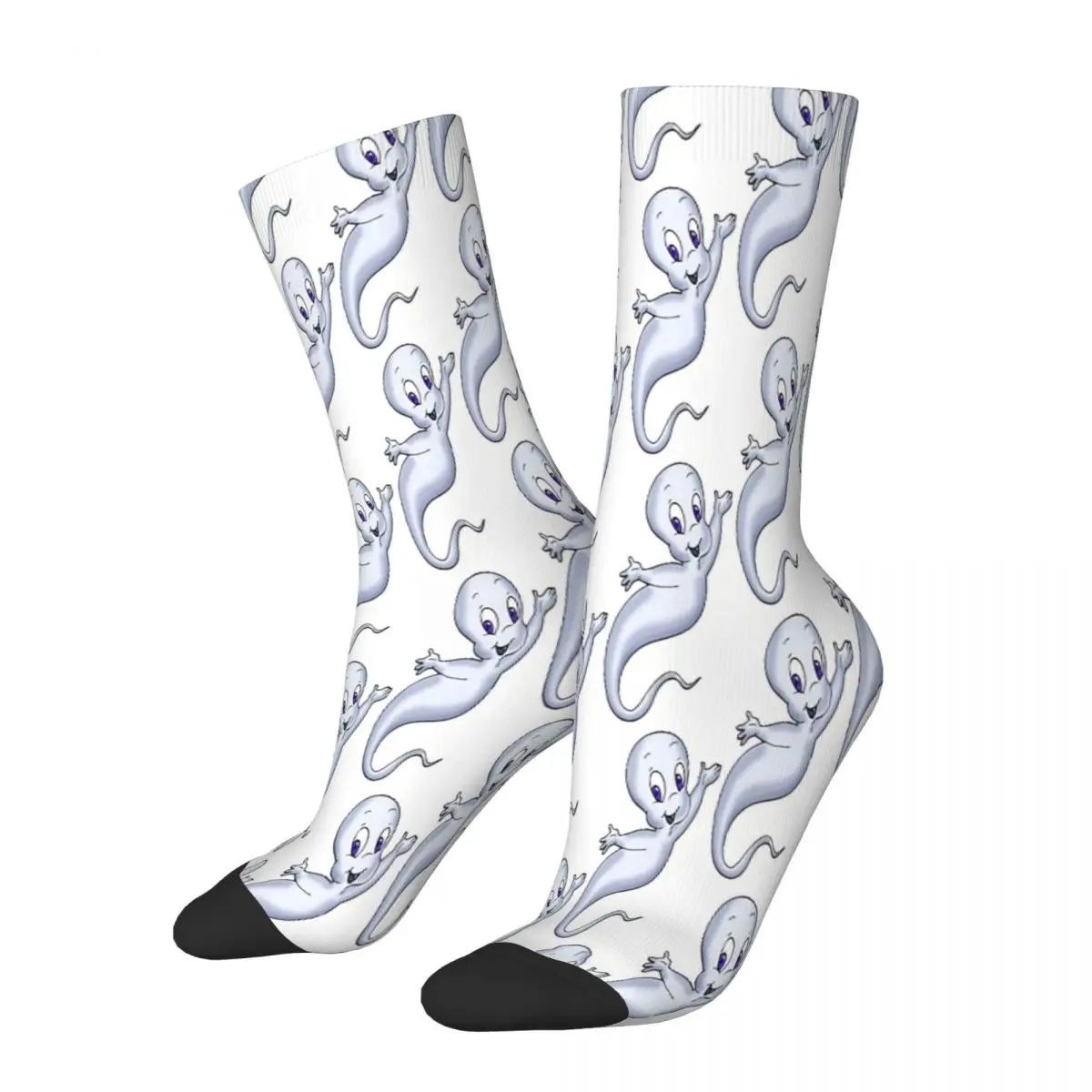 Cartoon Casper Ghost Socks Male Mens Women Summer Stockings Hip Hop