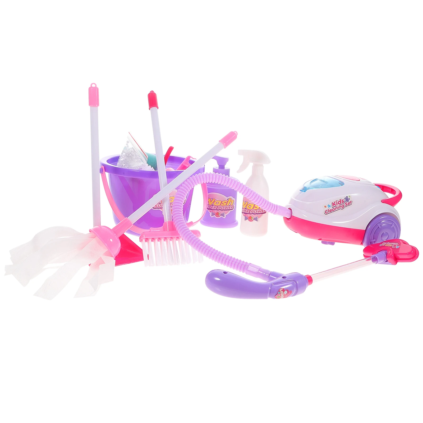 أداة تنظيف المكنسة الكهربائية المحاكاة، مجموعة ألعاب المنزل، ألعاب بلاستيكية للأطفال الصغار