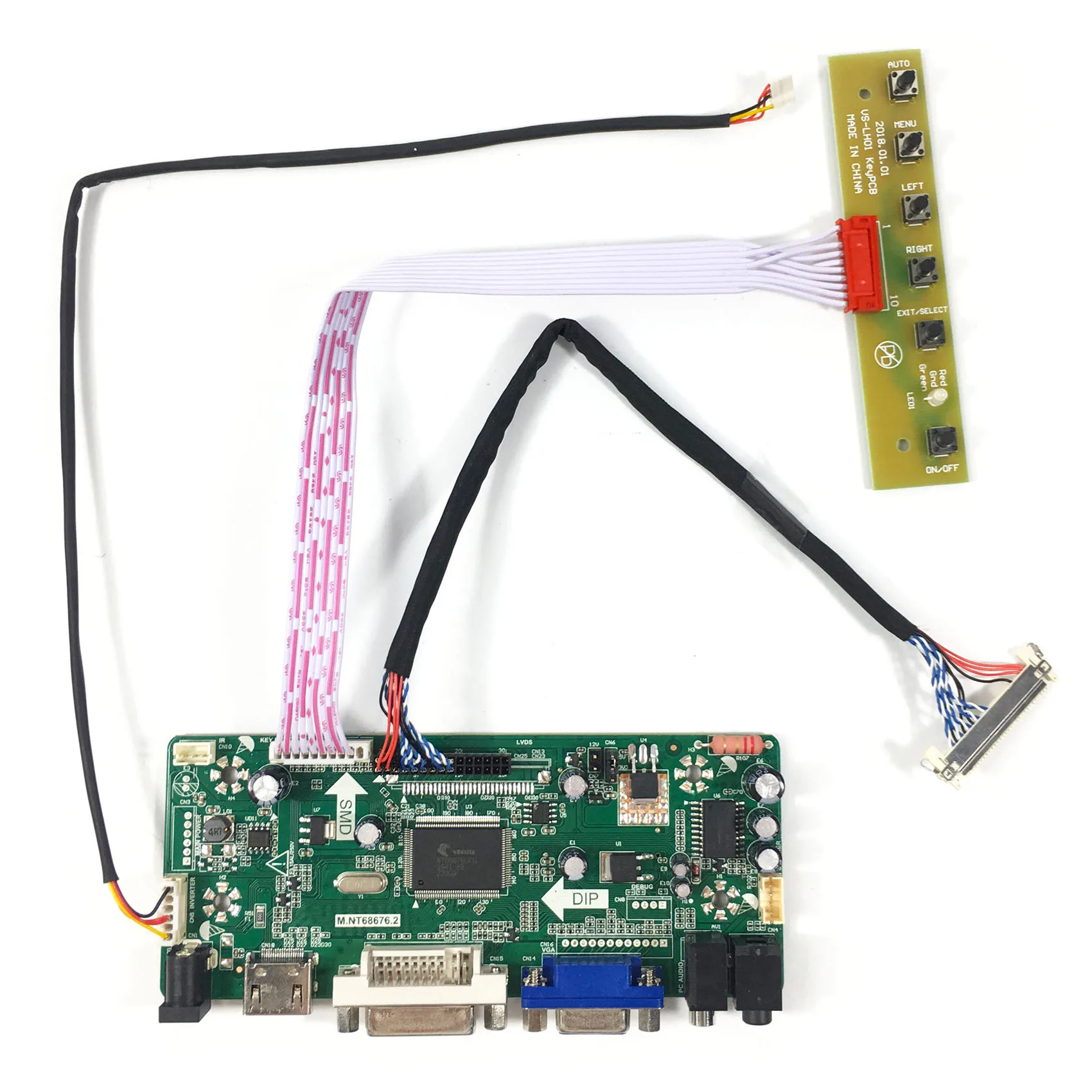 

HD MI VGA DVI LCD Controller Board For 10.4inch 1024x768 G104XVN01.0 LCD Panel