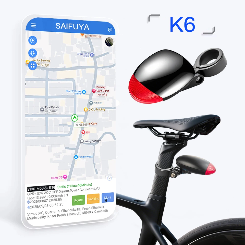 Mountain Bike, Road Bike, Tail Light, Gps Locator, Anti-Lost Device, Anti-Theft Device, Smart Safety Device, Ultra-Long Battery Life, Mountain Night Cycling Light