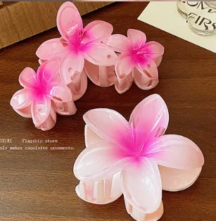 パールヘアクリップ,2ピース,大きな花の爪,サメクランプ,ポニーテール,髪留め,ヘアアクセサリー,ギフト,白,黒