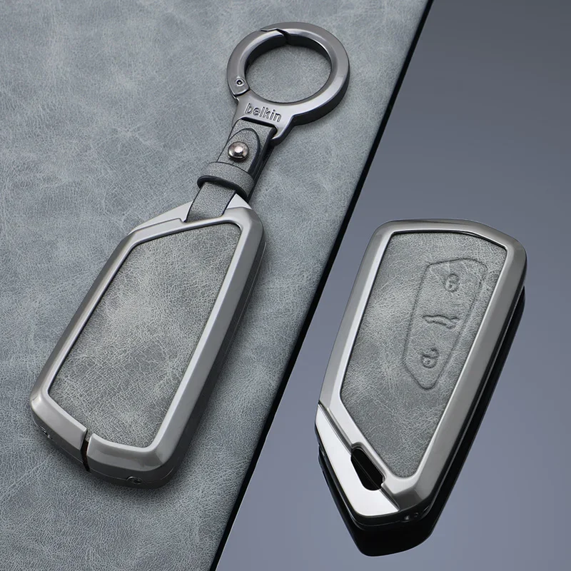 

Zinc Alloy Car Remote Key Case Cover Shell Fob For VW Volkswagen Golf 8 2020 Skoda Octavia A8 2021 SEAT Leon MK4 Accessories