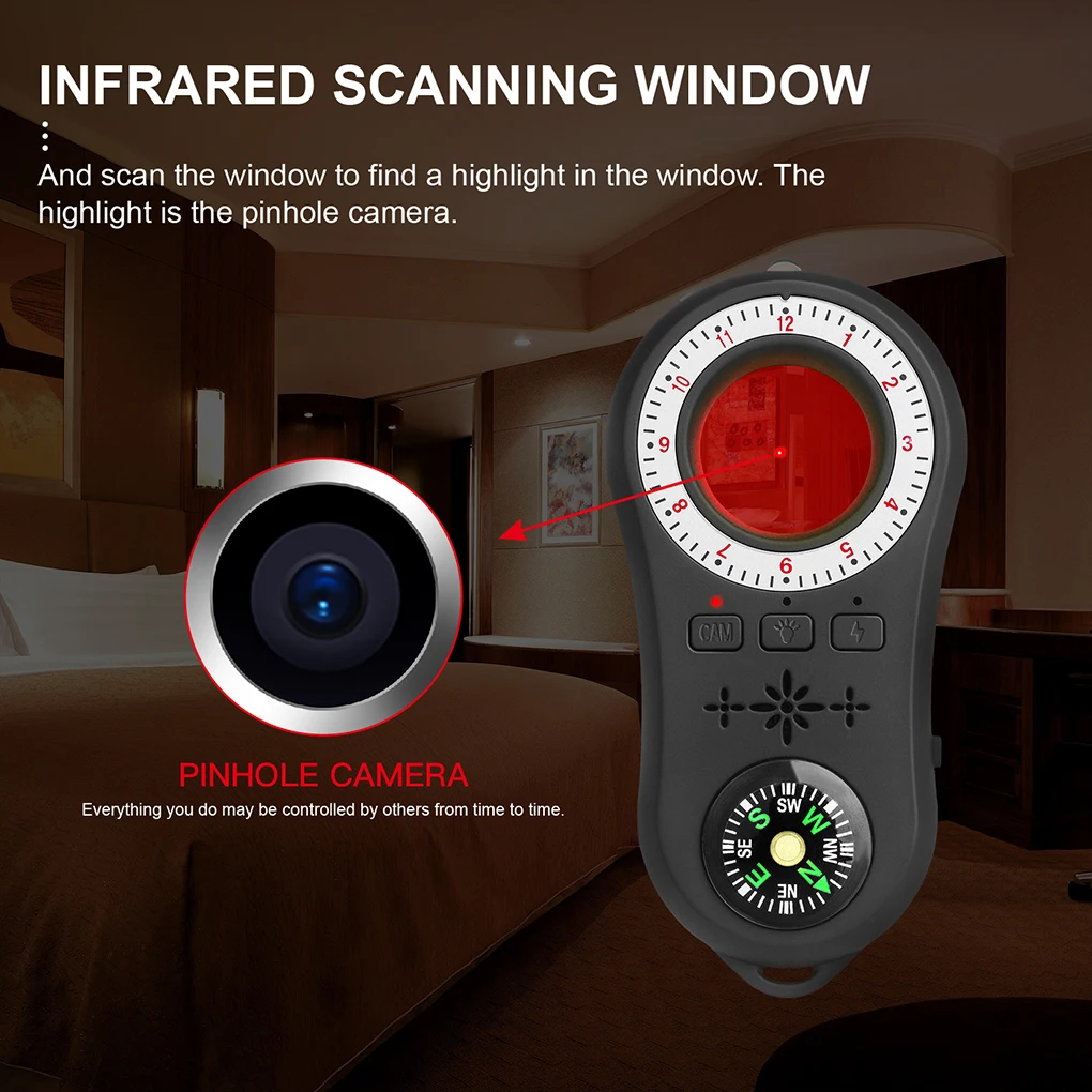 Camera Tracking Device Infrared Detector Rechargeable Anti-camera Locator