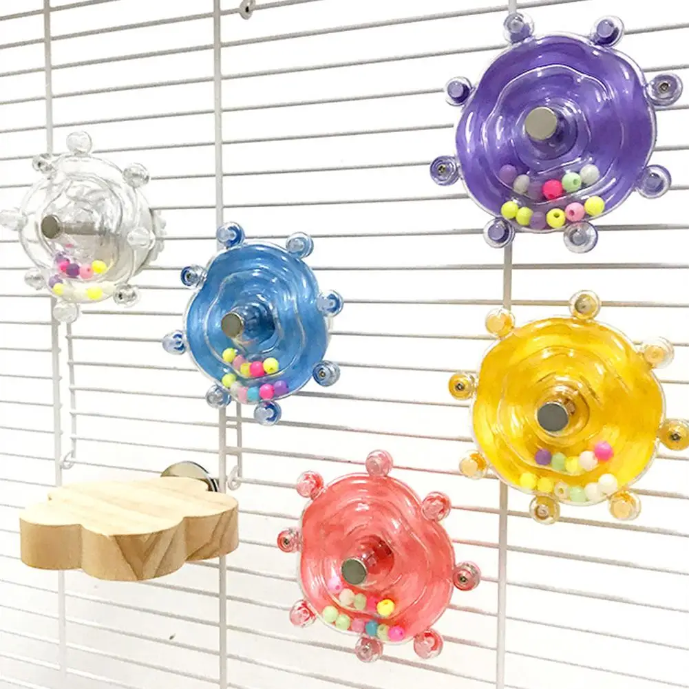 Interactive Parrot Toy Bird Cage Toy for Parrots Rotating Treat Dispenser,Parrots Mental Stimulation and Entertainment Toy