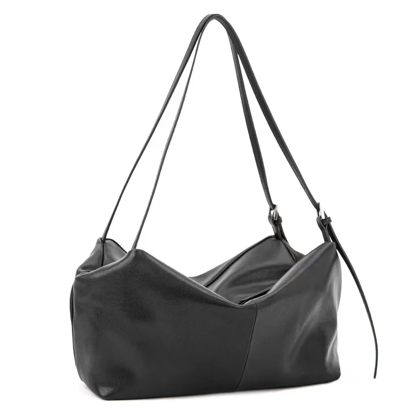 

cow leather women's new in handbag genuine grade big tote bag luxury designer brand female shoulder crossbody bags pillow bag