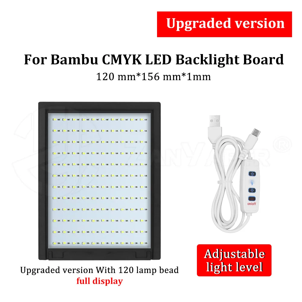 

Для Bambu Lab литофановая светодиодная панель CMYK светодиодная подсветка PLA Basic CMYK литофановый комплект для деталей 3d-принтера bambu lab