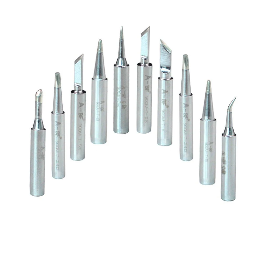[NEWA64Z!】 10Pcs 900M-T Soldering Iron Tips Silver