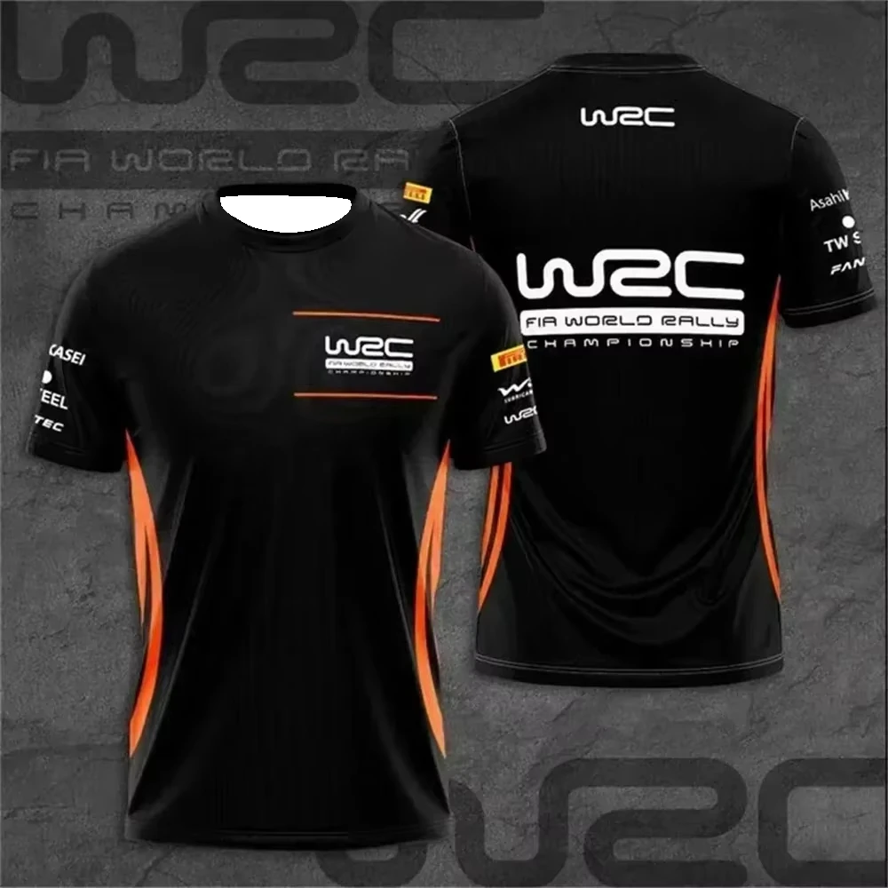 Men’s and Kids WRC World Rally Championship Graphic Tee Printed Breathable Quick-Dry Family Matching Summer Sports T-Shirt