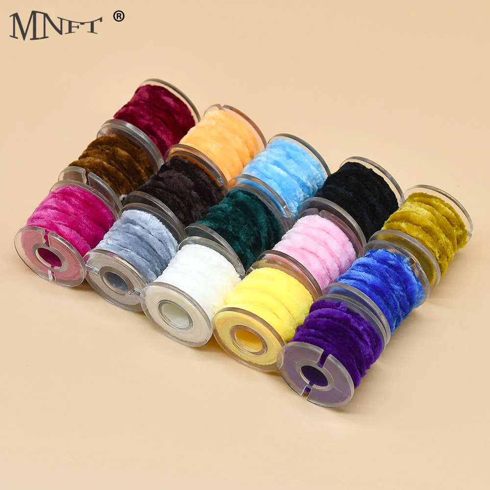 MNFT 15 Optional Colors Rayon Chenille Yarn Micro Fly Tying Fluffy Yarn Nymph Fly Tying Materials