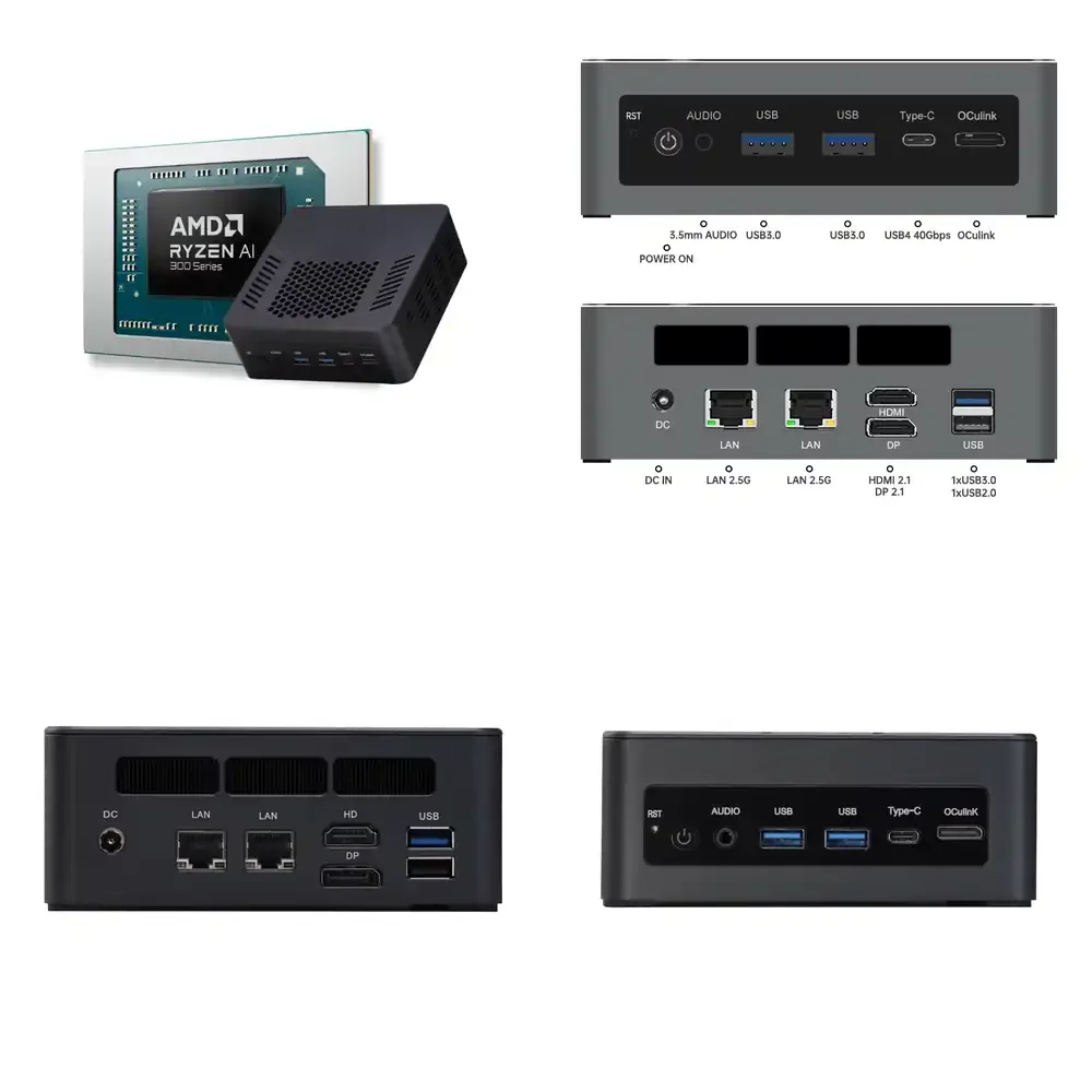 

Gold seller TR9 Ryzen AI 7 HX360 AI Mini PC for Gaming Computer PC for Ryzen AI Mini PC for XDNA 2 NPU for Oculink for DDR5