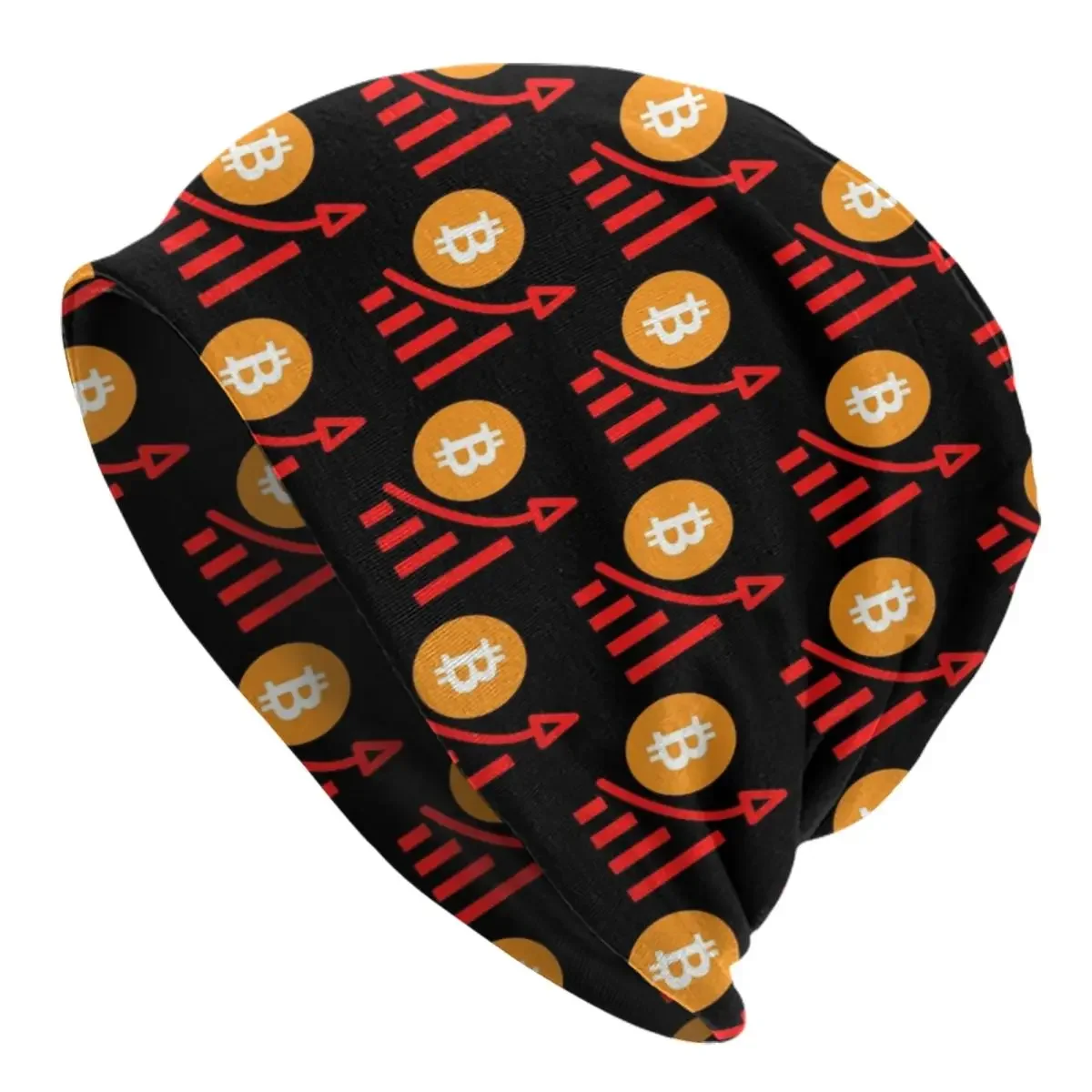 Bitcoin Goes UP Skullies Beanies Caps Cool Winter Warm Women Men Knitting Hat Adult Unisex Cryptocurrency BTC Bonnet Hats