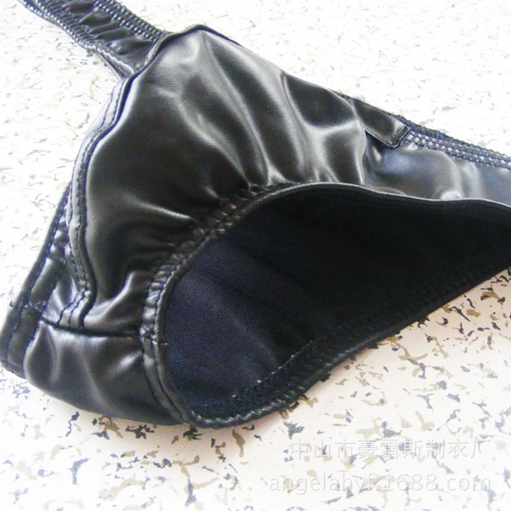 Black Underpants Briefs G-string M/L/XL Male Thongs Leather Men's Underwear Sexy Boxer High Quality Latest New