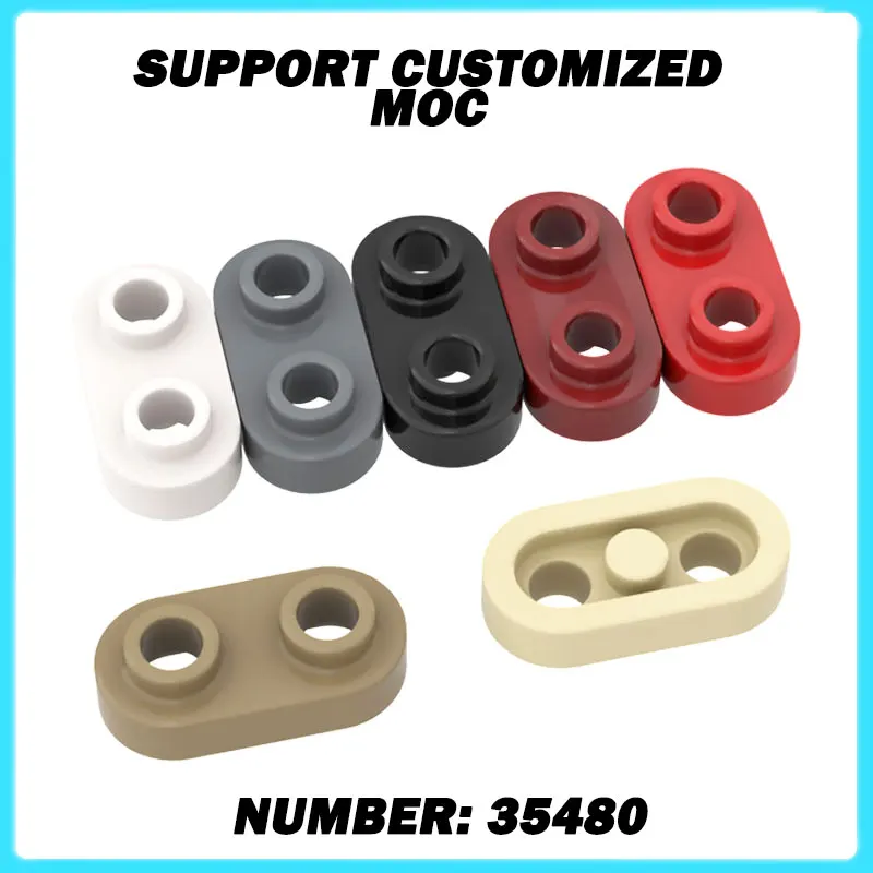 

35480 Запчасти, круглая пластина 1x2 с открытыми строительными блоками Studsr, 100% совместимые кирпичи «сделай сам», игрушки