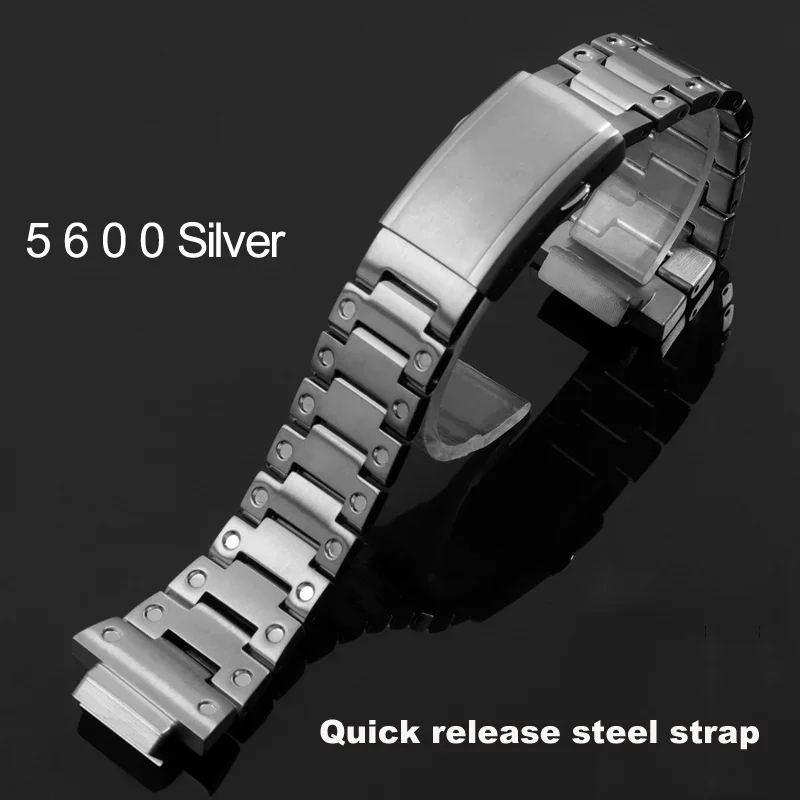 

High end Bracelet For Casio G-Shock pure steel strap GW-5000 5035 DW5600 GWM5610 men's watch chain 16mm strap