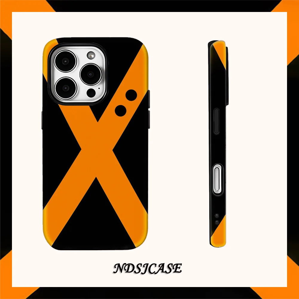 My Hero Academia Capa de telefone para iPhone 17 16 15 14 13 12 11 X XS XR XSMAX 7 8 Air Pro Max Plus Capa traseira luxuosa de camada dupla