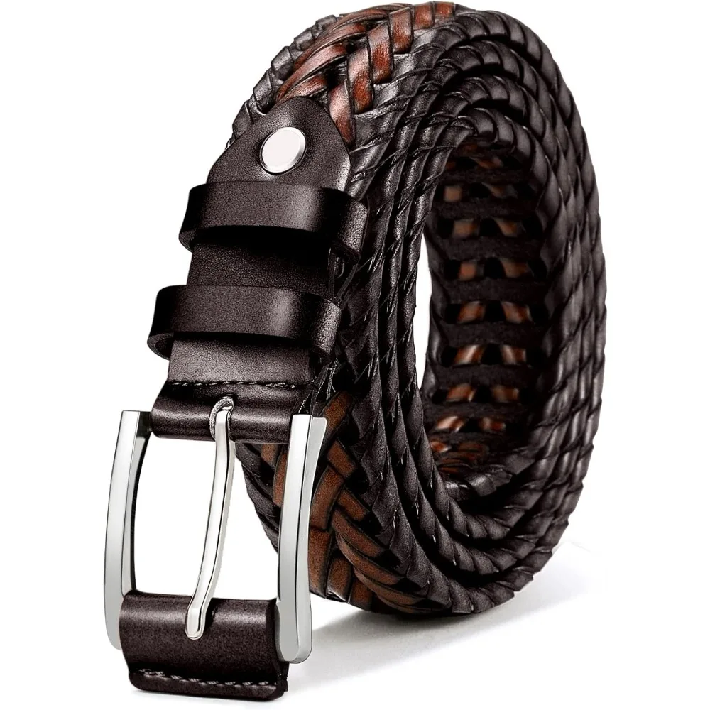 Belts,Leather Woven Braided Belts for Gift Men Casual Jeans Golf