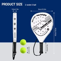 Lightweight Padel Racquet Carbon Fiber Surface with EVA Memory Flex Foam Core for Beginner to Intermediate Players 4