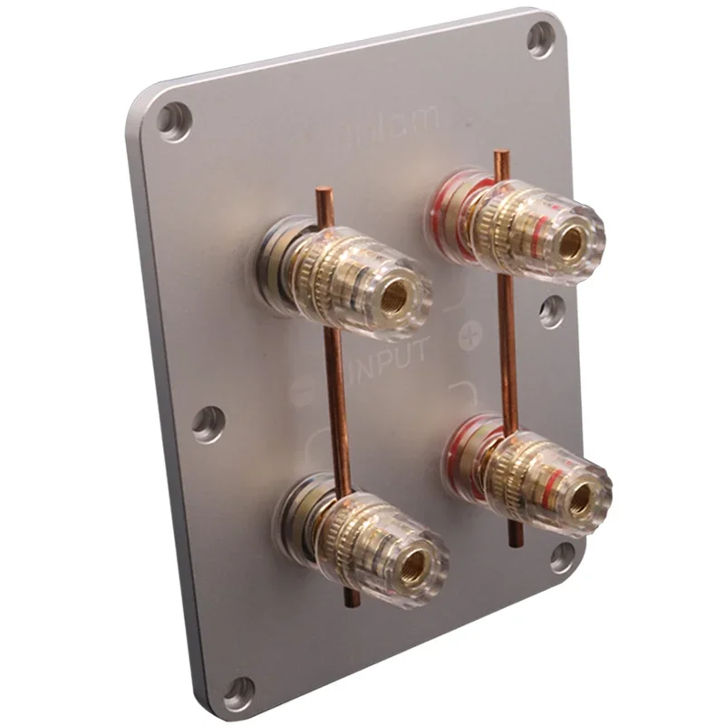 HiFi 오디오 어댑터 4 위치 바인딩 포스트 구리 2 선 크로스 오버 터미널 보드