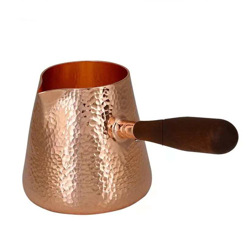 Pure Copper Latte Pitcher, Milk Jug, Water Pots, Kettles, Handcraft Drinkware, Tableware, 500ml