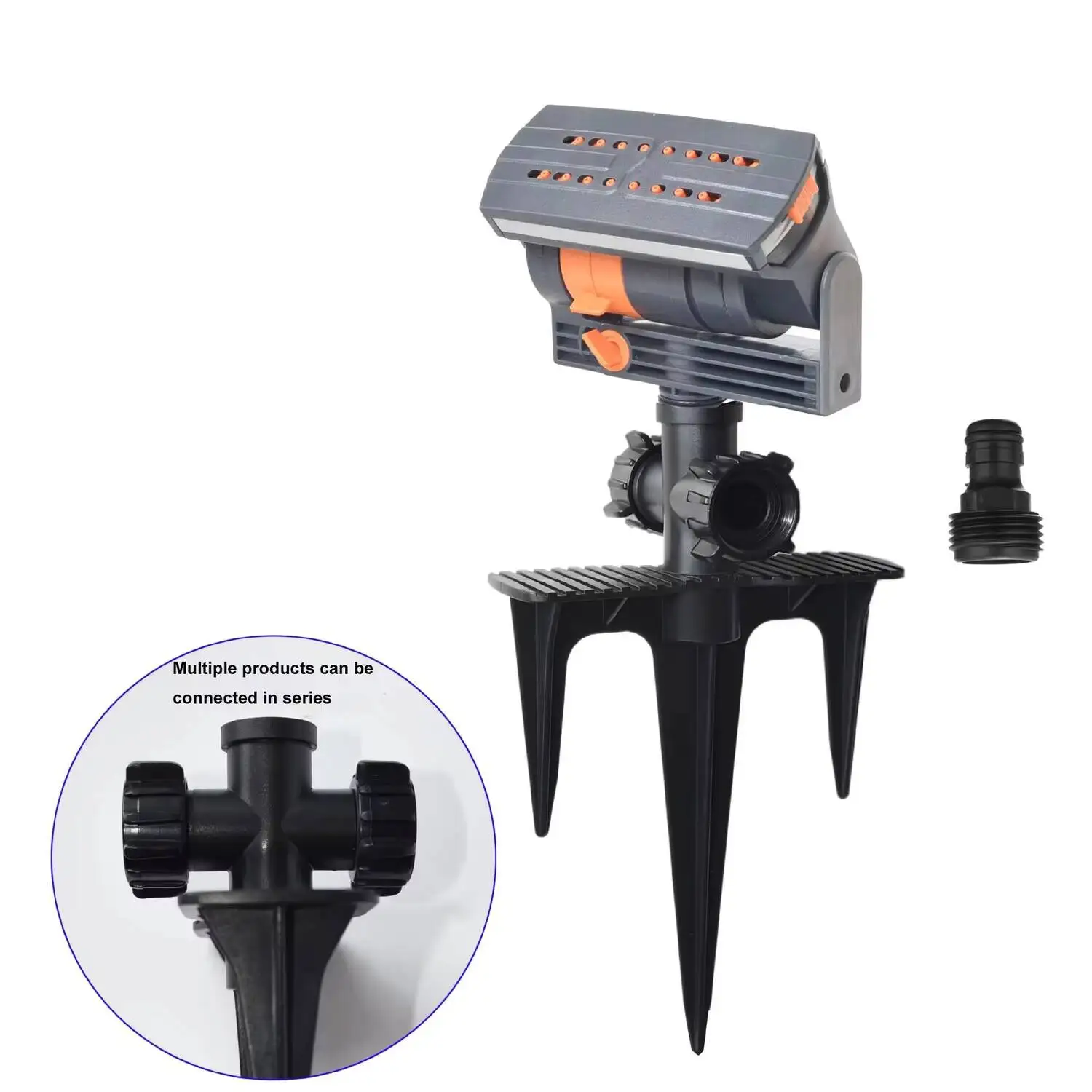 Upgraded 16 Hole Lawn Sprinkler, Automatic Swing Garden Sprinkler, With 4 Spray Modes, Adjustable Lawn Irrigation System
