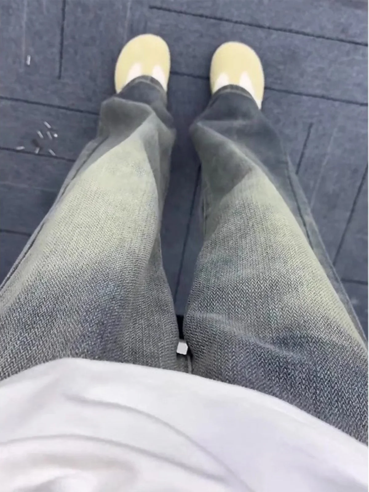 

Джинсы прямого кроя свободного покроя с узором «Звездная ночь» для мужчин, американский стиль, брюки CleanFit, летняя молодежная мода, смесь хлопка