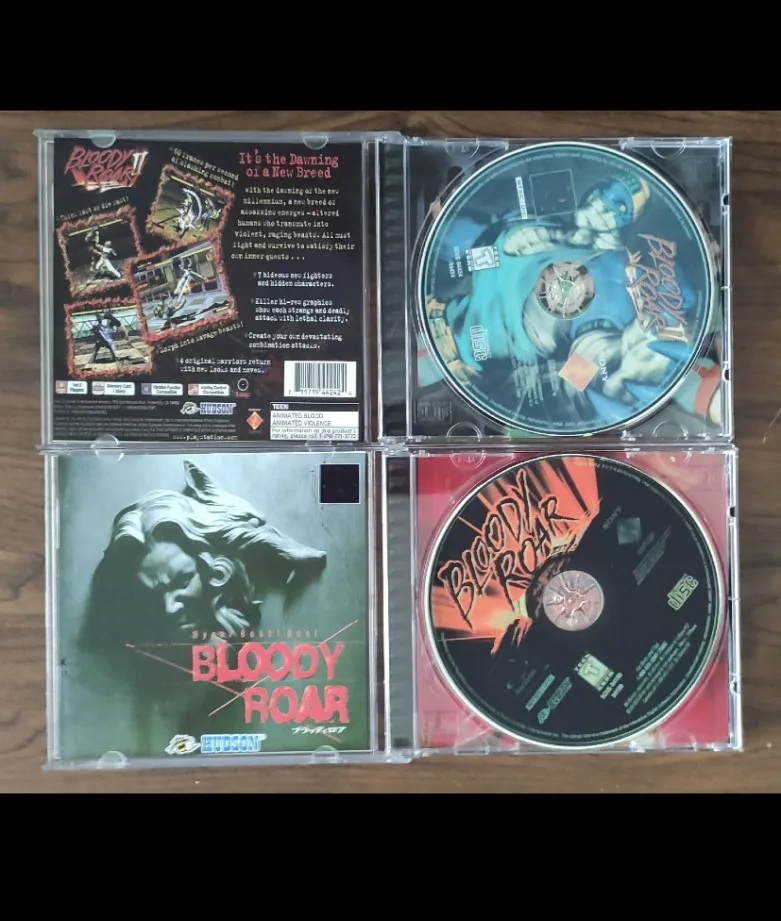 PS1 Bloody Roar Series Copy Game Disc Unlock Console Station1 Retro Optical Driver Video Game Parts