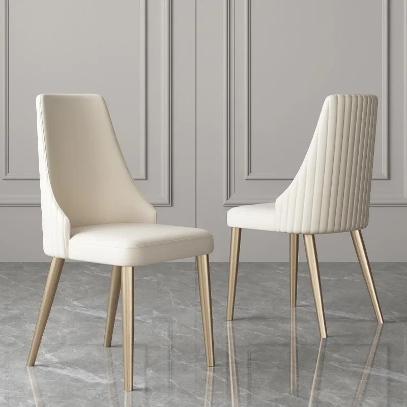 노르딕, 등받이 식탁 의자, 고급, 연철, 가벼운 럭셔리, 가정, 여가