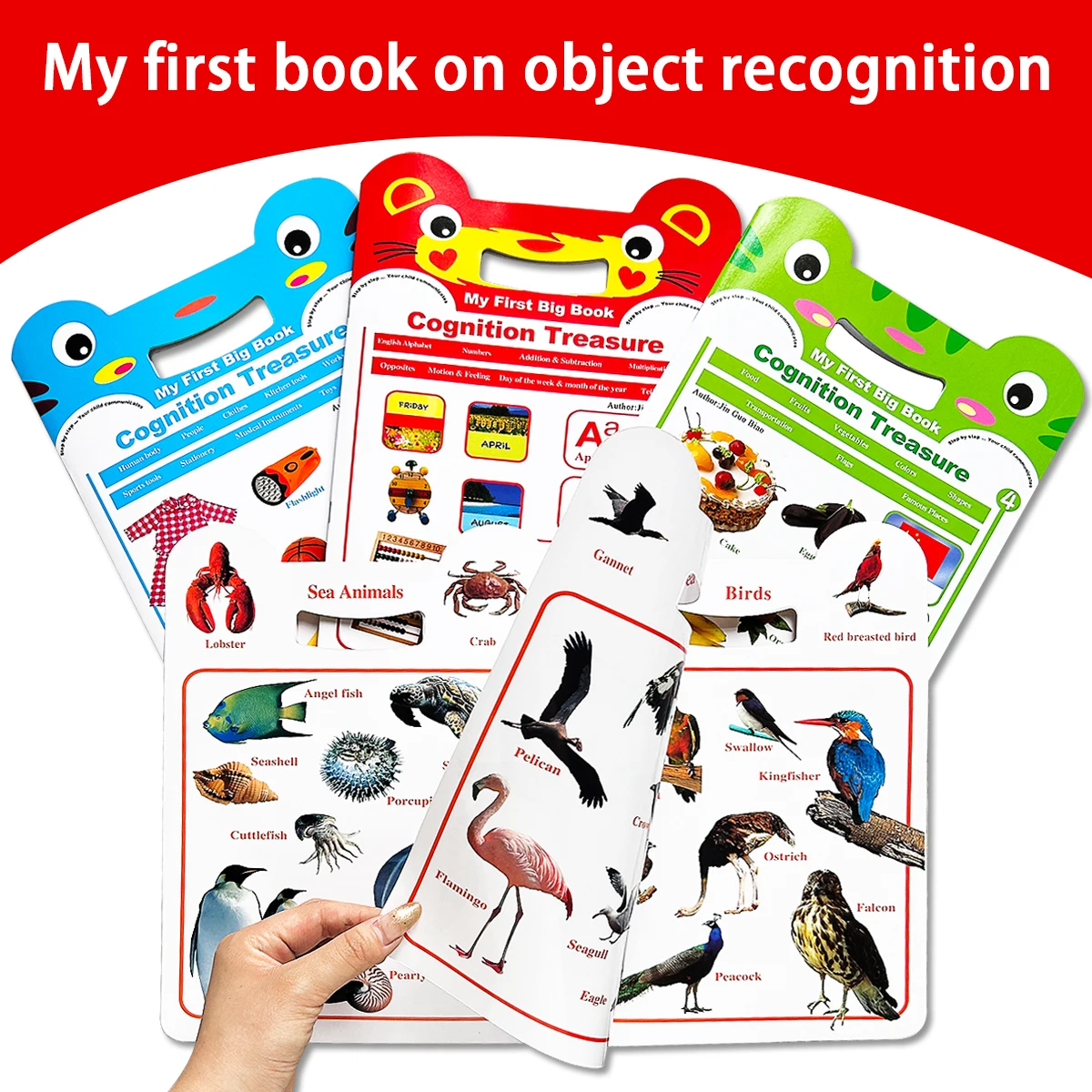 Montessori Portable English Cognitive Book. Richly illustrated, an ideal read for children's cognitive development stage.