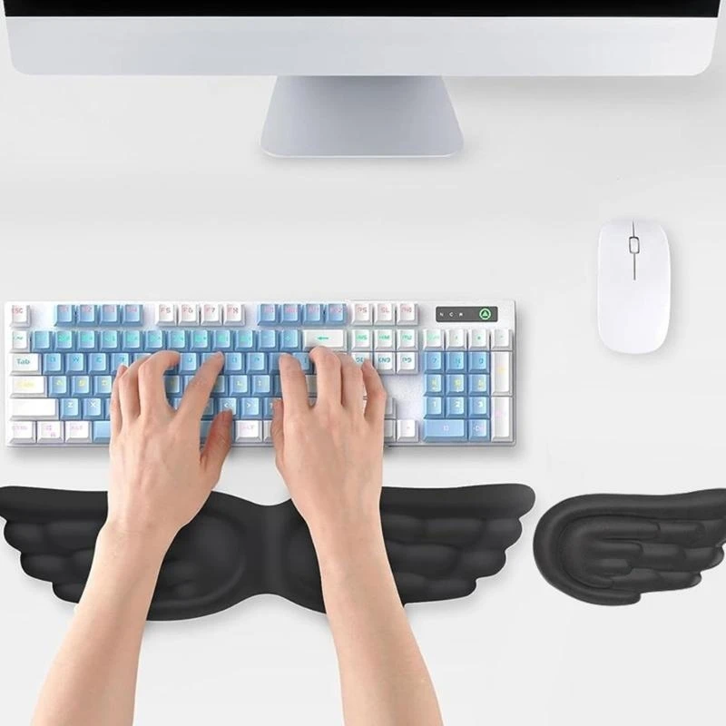 لوحة مفاتيح مريحة معصم وسادة راحة مقاومة للانزلاق للكمبيوتر K1KF