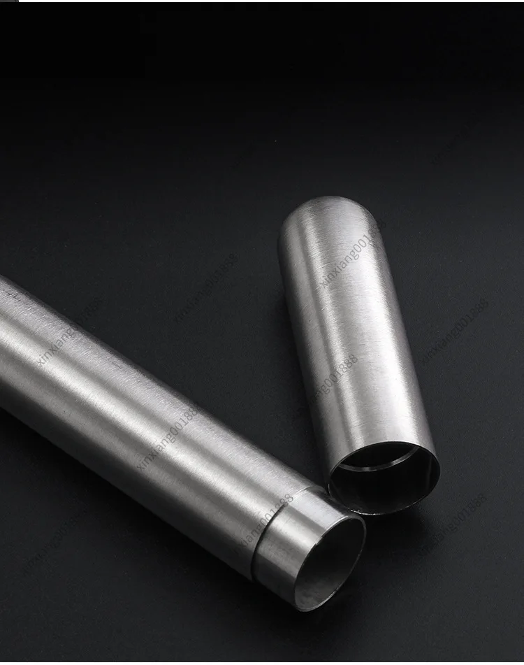 

Stainless Steel Cigar Tube 167x22mm Single Cigar Humidor Airtight Moisturizing Travel Accessory