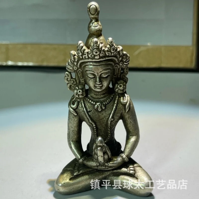 

Белая медная статуя Будды, домашний декор, домашняя гостиная, офис, медный орнамент Будды, украшение