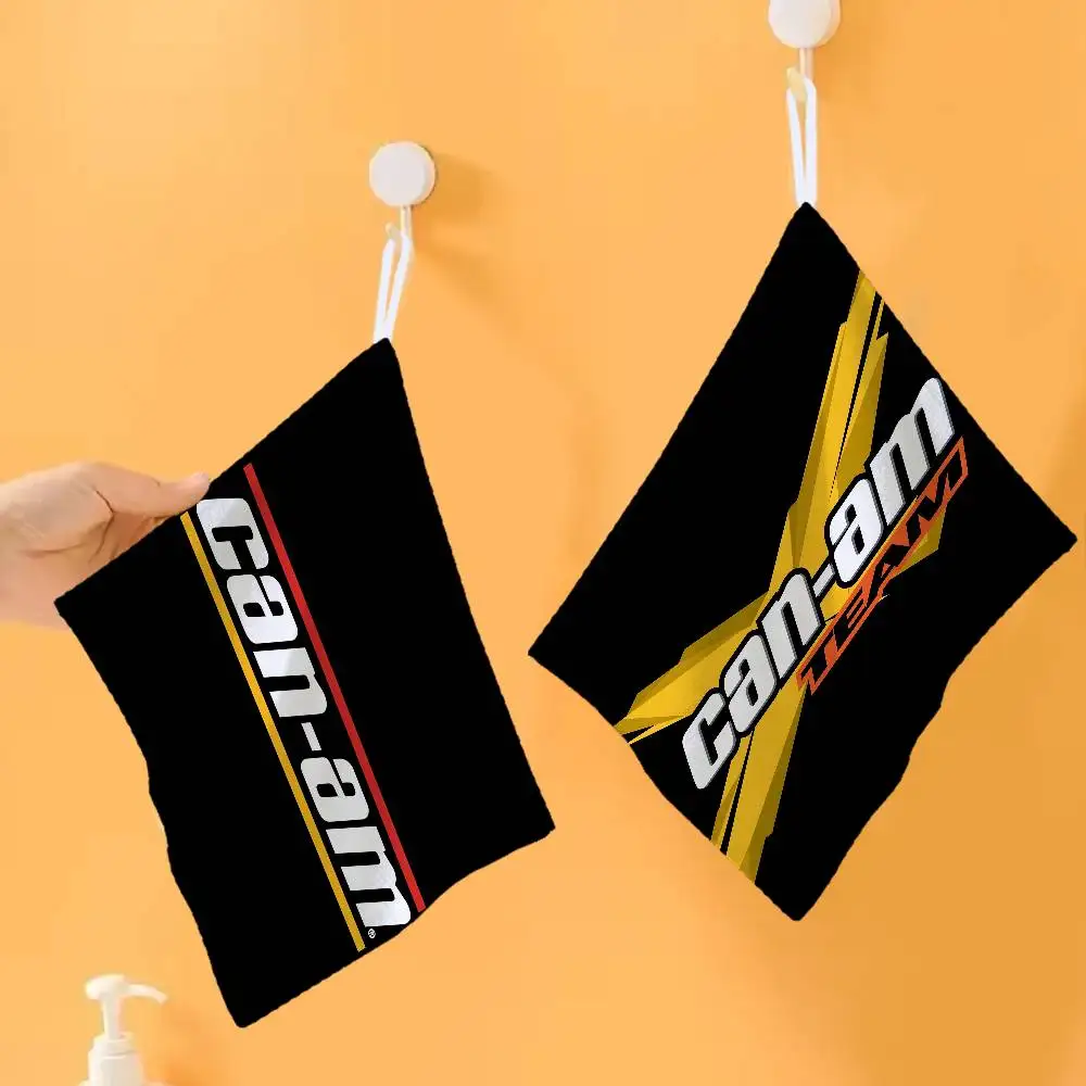 Can-Am Spyder Logo Polyester Cotton Hand Wiping Towel, Hanging Design, Durable for Household Restaurant Toilet Use