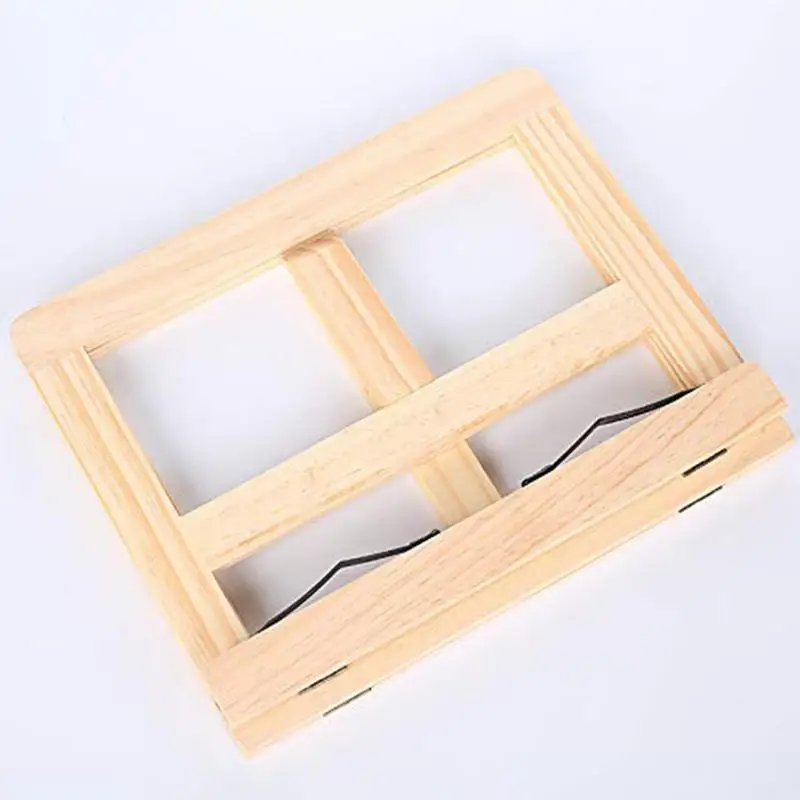 Wooden Recipe Book Holder Foldable Cookbook Shelf Wooden Recipe Holders Rustic Kitchen Accessories Multifunctional Desktop