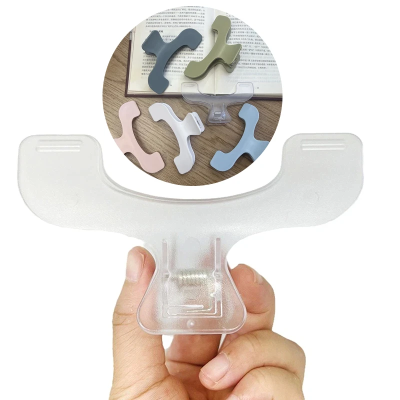 1Pcs Simple Fixed Book Clips Frosted Transparent Page Holder For Reading Tool Memo Clip Desk Accessories Practical Note Holder