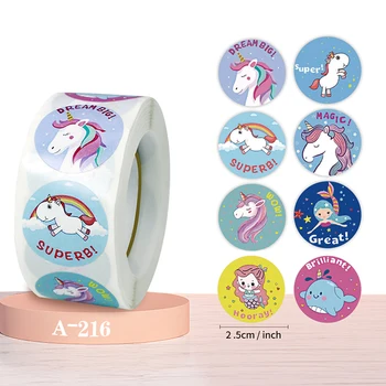 100-500Pcs 1นิ้วสัตว์การ์ตูนเด็กสติกเกอร์ขอบคุณน่ารักของเล่นเกมสติกเกอร์ DIY ของขวัญซีลป้ายตกแต่ง Supp