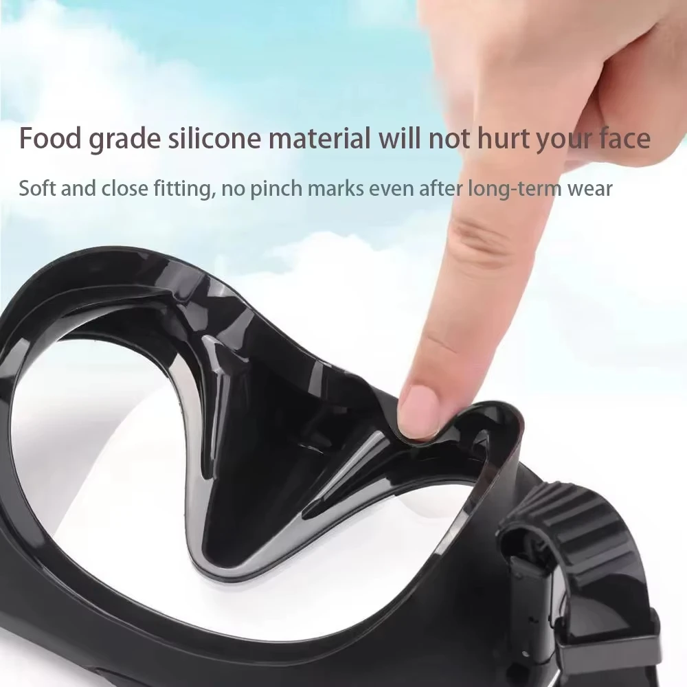2026 New Upgrade Diving Facial Mirror, Anti -fog 180 ° Snorkeling Facial Mirror, Deep Water Diving Mask Diving Goggles With Resp