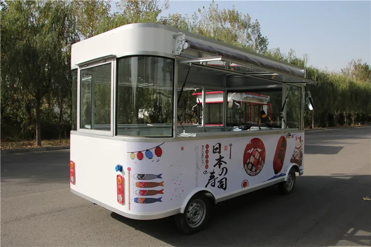 Bar Bir Van kopi es krim, anjing panas keranjang makanan listrik truk makanan seluler dapur restoran Vintage