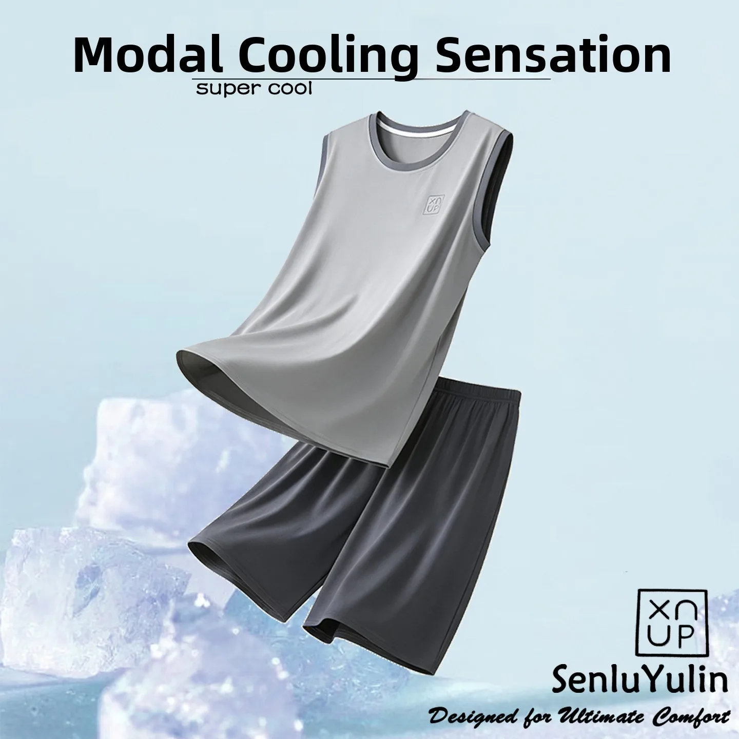 Cool modal pajamas—x6011 vest and shorts