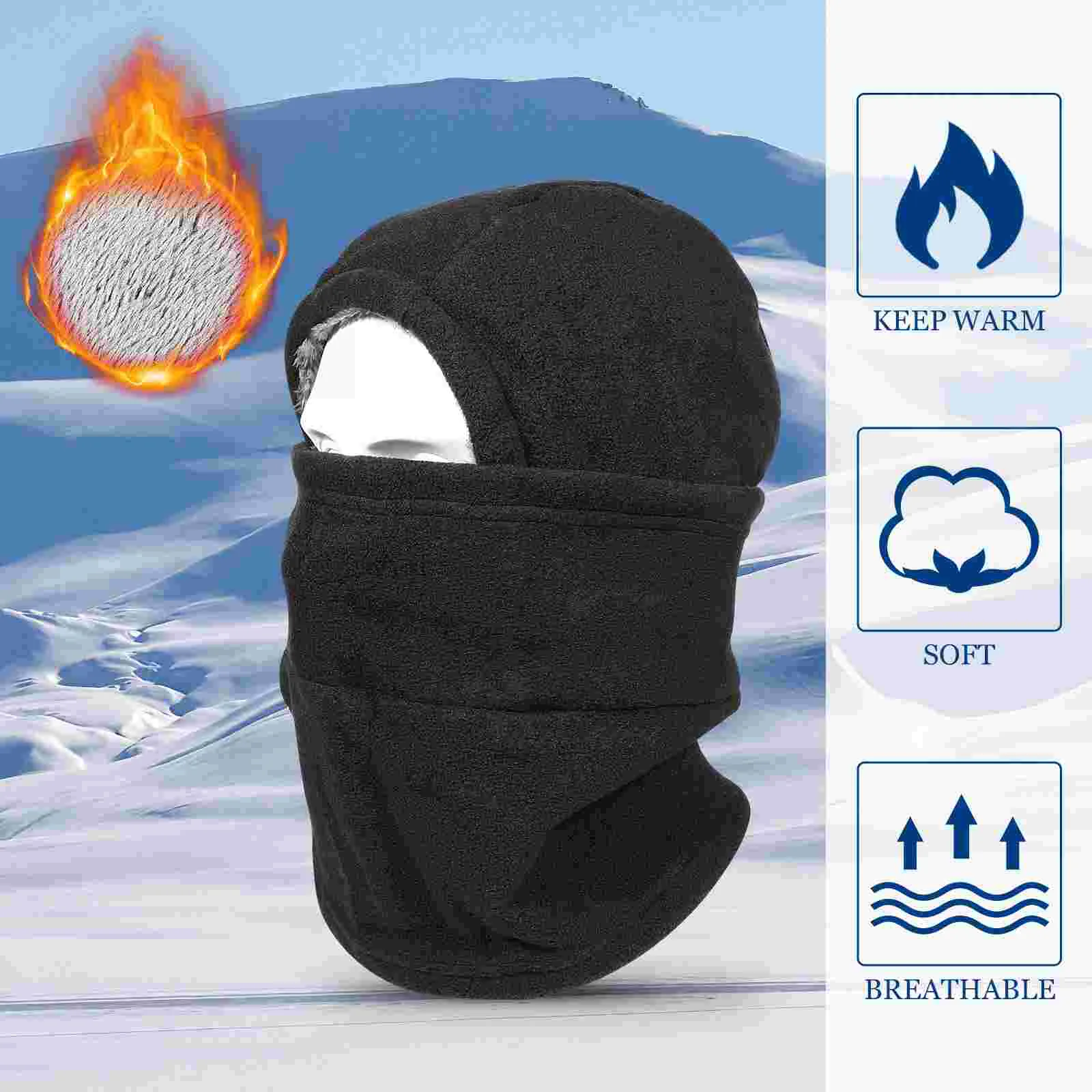 Hat Face Cover Cycling Plush Neck Thermal Warm Keeping Covering Warm-keeping Mask Outdoor Caps for Men