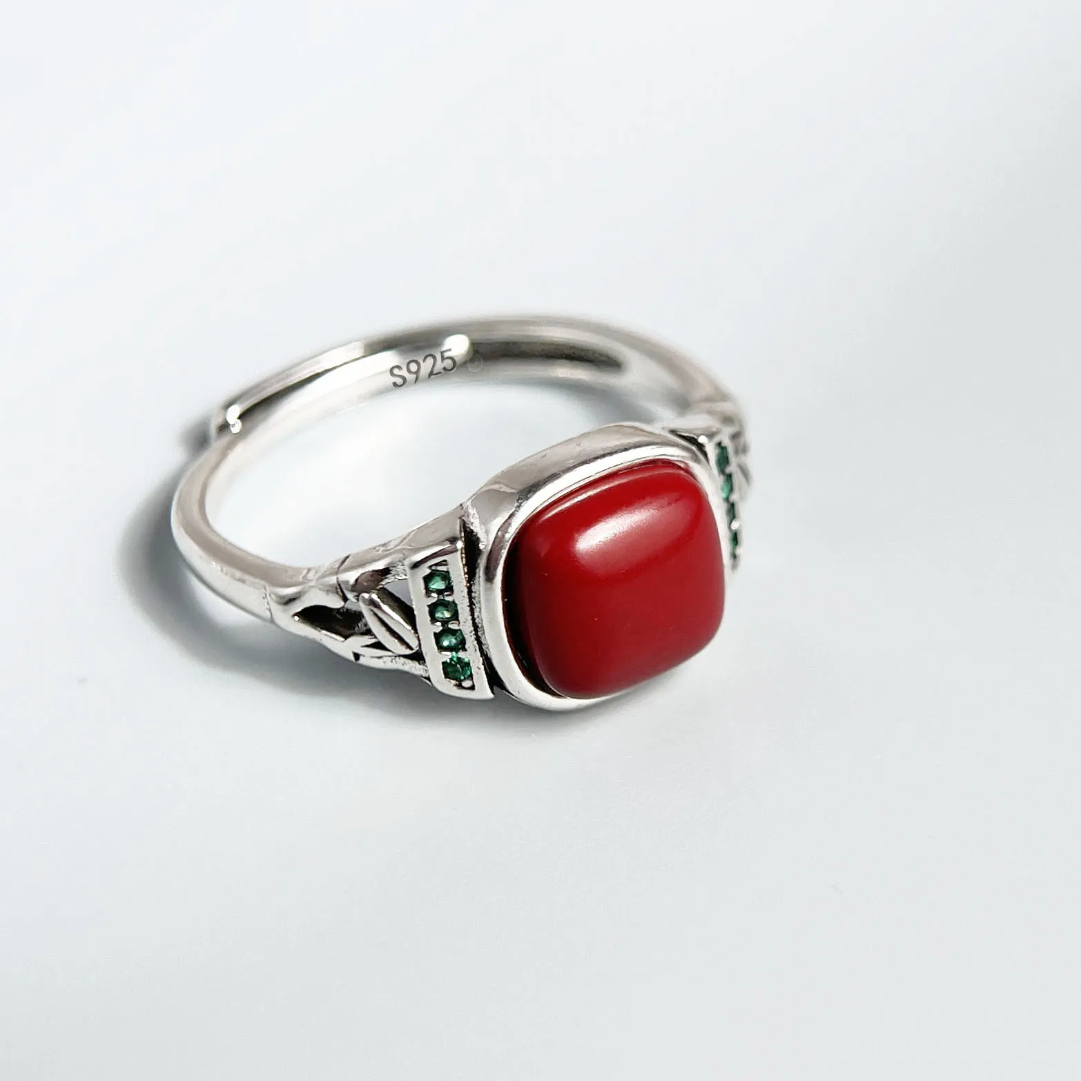 

Кольца из стерлингового серебра 925 пробы для женщин, парные, минималистичные, в стиле ретро, с красным камнем, ювелирные изделия с фианитами, подарок на день рождения, гипоаллергенные